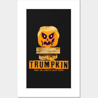 Halloween Trumpkin Make Halloween Great Again Gift T-Shirt Posters and Art
